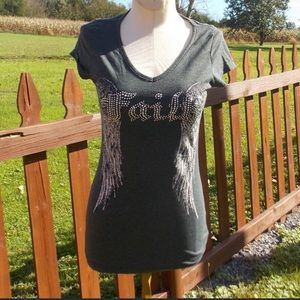 Miss Match Faith Embellished Wings Shirt